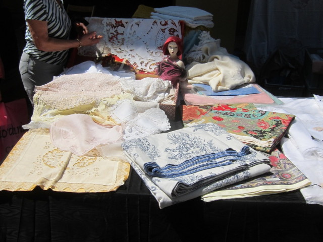 Linens and lace.