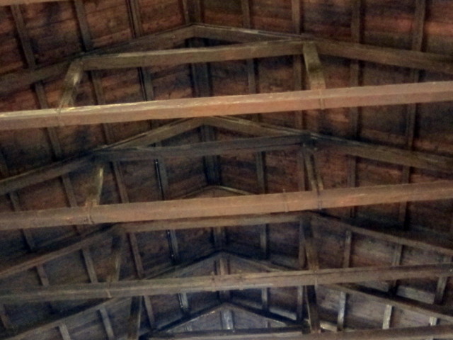 The ceiling of this church