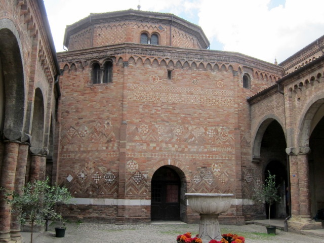 The courtyard connect to the church shown above