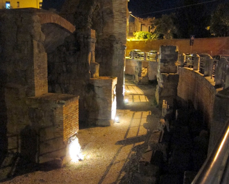 Amphitheater at night