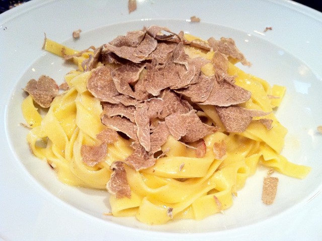 Pasta with white truffles