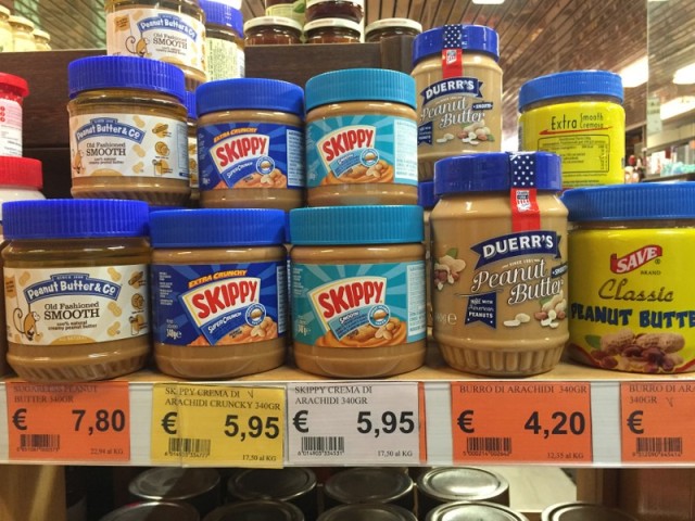 Also peanut butter has arrived in Bologna