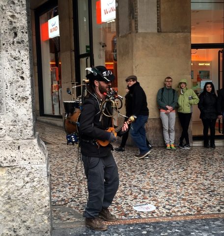 One man band #2 - also near the two towers